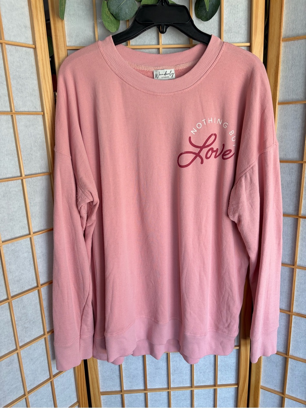 Wonderly Pink Crewneck Sweatshirt